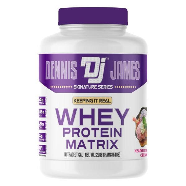 Dennis James Signature Series Whey Protein Powder Matrix | 5 lbs (2268gm), 81 Servings