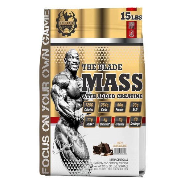 Dexter Jackson The Blade Mass | Added Creatine | 6804g (15 lbs) | Rich Chocolate Flavor