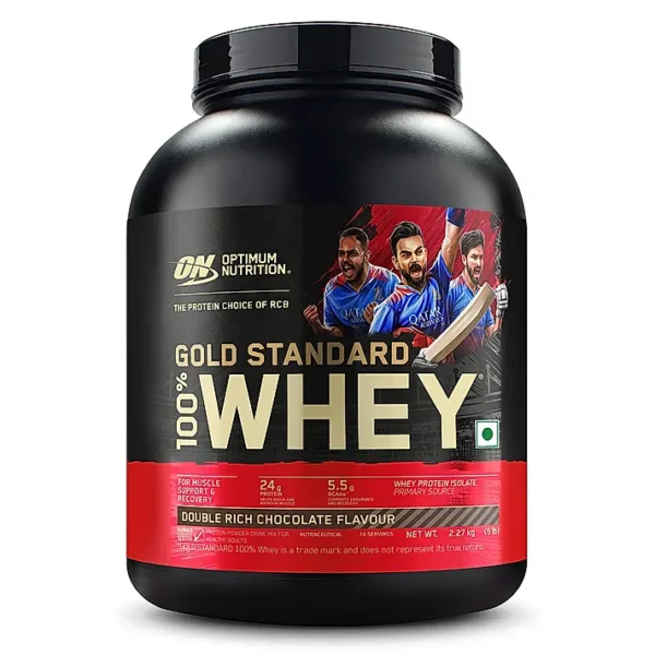 Optimum Nutrition Gold Standard 100% Whey Protein Powder | Double Rich Chocolate | 5 lbs