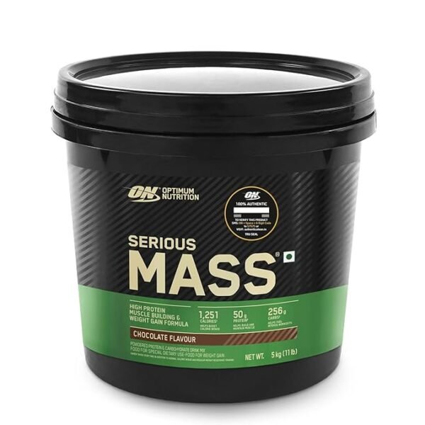 OPTIMUM NUTRITION (ON) Serious Mass Gainer powder - Pack of 5 kg (Chocolate)