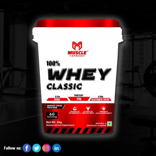 Muscle Xpress Whey Classic | 2 Kg| Chocolate